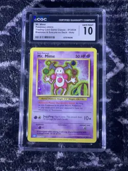 Pokemon TCG Mr. Mime Trading Card Game Classic 013/034 Holo CGC 10 2023 - Image 1
