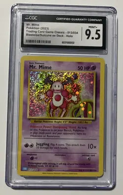 Pokemon TCG CGC 9.5 2023 Trading Card Game Classic Mr. Mime 013/034 Holo - Image 1