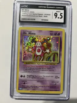 Pokemon TCG CGC 9.5 2023 Trading Card Game Classic Mr. Mime 013/034 Holo - Image 2