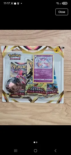 Pokemon TCG Sword & Shield Astral Radiance 3-Pack Blister Eevee - SEALED - Image 1