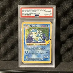 PSA 10 💎💎 2021 POKEMON CELEBRATIONS #2 BLASTOISE-HOLO CLASSIC COLL-BASE SET - Image 1
