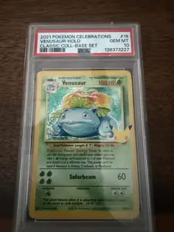 2021 Pokemon TCG Celebrations Classic Collection Venusaur Holo 15/102 PSA 10 - Image 1