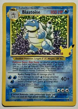 Blastoise 2/102 (LP/NM) Holo Rare SWSH: Celebrations Classic Collection 2020 - Image 1