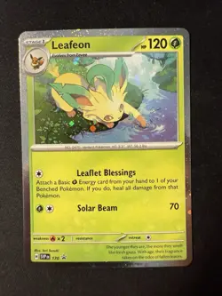 Pokemon Card - Leafeon Scarlet & Violet Promo 170 Prismatic Evolutions NM Promo - Image 1