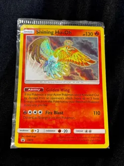 Pokemon Card Shining Ho-Oh SM70 Rare Black Star Promo Holo SEALED - Image 1