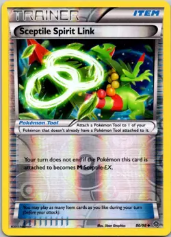 Sceptile Spirit Link 80/98 Reverse Holo XY Ancient Origins Pokemon Card LP - Image 3