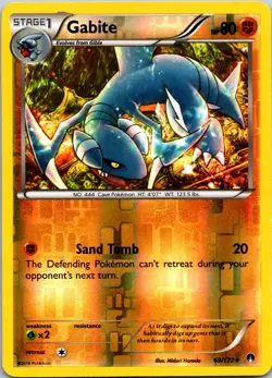 Gabite 69/122 XY Breakpoint Ultra Rare Reverse Holo Pokemon Card LP - Image 1