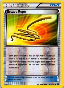 Escape Rope 127/160 Reverse Holo XY Primal Clash LP Pokemon Card - Image 1