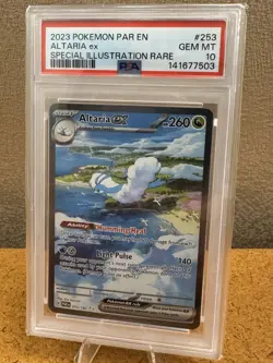 2023 POKEMON SV04 PARADOX RIFT ALTARIA EX #253/182 SIR PSA 10 - Image 1