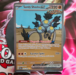 Nintendo Pokemon TCG Paradox Rift Sandy Shocks ex 250/182 UR Holo ENG 220 HP - Image 1