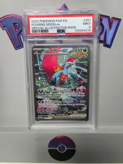 Pokemon TCG Roaring Moon EX 251/182 2023 Paradox Rift SIR PSA 9 - Image 1