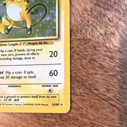 Pokemon TCG Raichu Holo Rare 14/102 Base Set EN 1999 Stage 1 80 HP - Image 3