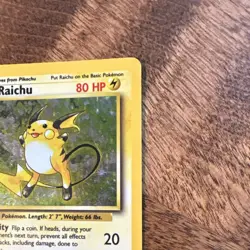Pokemon TCG Raichu Holo Rare 14/102 Base Set EN 1999 Stage 1 80 HP - Image 4