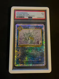 Pokemon TCG Seadra Reverse Holo 63/110 Legendary Collection PSA 1 WOTC Card - Image 1