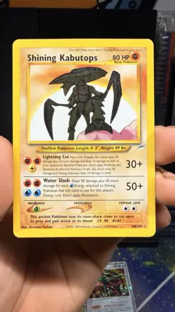 Pokemon Neo Destiny TCG #108/105 Shining Kabutops Secret Rare Card LP+ - Image 1