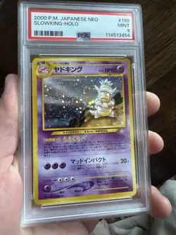 Pokemon TCG Slowking 199 Gold, Silver, to a New World... Holo PSA 9 2000 JP - Image 1