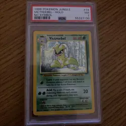 Pokemon TCG Victreebel Jungle 14/64 Holo Unlimited Rare No Symbol Error PSA 7 - Image 1