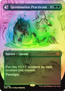 Germination Practicum Foil Borderless Secrets of Strixhaven NM MTG - Image 1