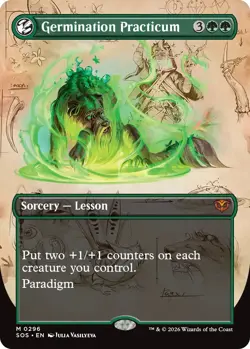 Germination Practicum Borderless Secrets Of Strixhaven MTG NM 0296 - FOIL - Image 1