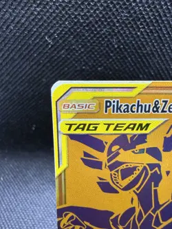 Pokemon Pikachu & Zekrom GX TCG Sun & Moon SM248 Holo Gold Promo Card NM - Image 3
