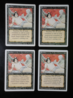 Sacrifice X4 Revised Edition 3xNM 1xLP MTG Magic the Gathering Playset - Image 1