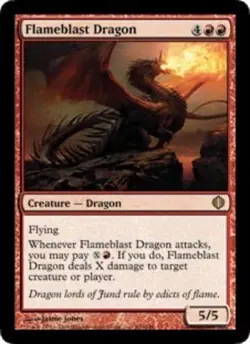 4x Flameblast Dragon - Foil NM-Mint, English Shards of Alara MTG Magic - Image 1