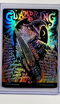 2023 MTG Magic the Gathering LOTR Lord of the Rings Foil Poster 747 Glamdring LP - Image 1