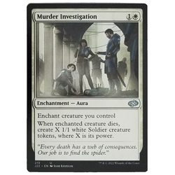 x1 Murder Investigation J22 MTG M/NM Uncommon White Enchantment Aura TCG CCG - Image 1