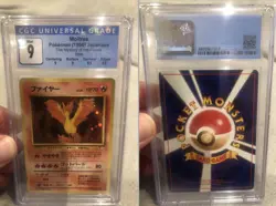 CGC 9 1997 Japanese Fossil Moltres Holo #146 Pokemon TCG - Image 1