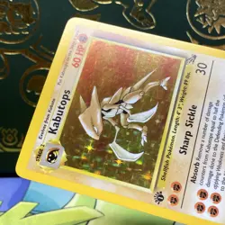 Pokemon 1999 Kabutops 9/62 Fossil Holo (First Edition) 1st LP + NM - - Image 4