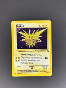 Pokemon TCG Zapdos 15/62 Fossil Holo Rare English 1999 Unlimited - Foil Error - Image 2