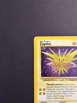 Pokemon TCG Zapdos 15/62 Fossil Holo Rare English 1999 Unlimited - Foil Error - Image 3