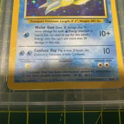 Pokemon Lapras Holo 10/62 Fossil Set 1999 Vintage WOTC MGC 7 Near Mint NM - Image 5