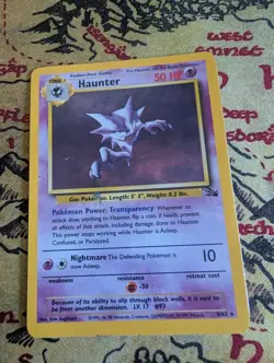 Haunter Holo Card 6/62 Pokemon Card TCG Fossil Unlimited Set 1999 MP - Image 1