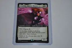 MTG magic SPIDERMAN spm EXTENDED ART ARACHNE PSIONIC WEAVER #245 RARE - Image 1