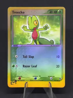 Nintendo Pokemon TCG Treecko Reverse Holo EX Ruby & Sapphire 76/109 EN 2003 NM - Image 1