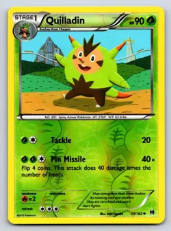 Quilladin 10/162 Uncommon BREAKthrough Pokemon Reverse Holo Near Mint - Image 1