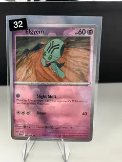Pokemon Elgyem 040 TCG Master Ball Reverse Holo Black Bolt 40/86 Mint Condition - Image 1