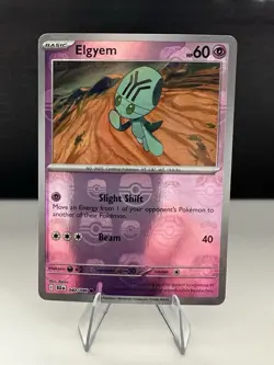 Pokemon Elgyem 040 TCG Master Ball Reverse Holo Black Bolt 40/86 Mint Condition - Image 2