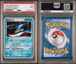 Kyogre EX 94/101 Hidden Legends Holo PSA 9 Graded Pokemon Card English - Image 3