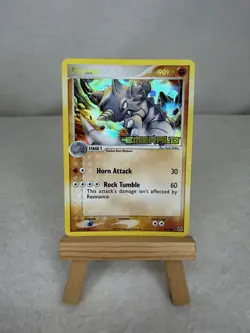 2005 Pokemon TCG Rhydon 19/106 Emerald Reverse Holo Rare English NM/Mint+ - Image 1