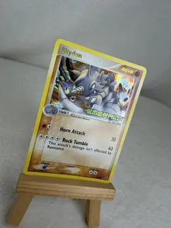 2005 Pokemon TCG Rhydon 19/106 Emerald Reverse Holo Rare English NM/Mint+ - Image 2