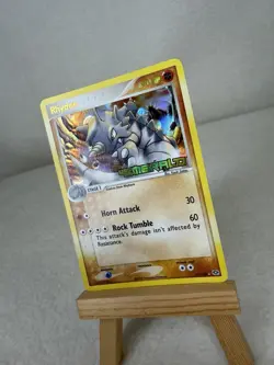 2005 Pokemon TCG Rhydon 19/106 Emerald Reverse Holo Rare English NM/Mint+ - Image 3