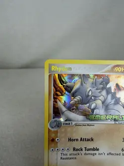 2005 Pokemon TCG Rhydon 19/106 Emerald Reverse Holo Rare English NM/Mint+ - Image 4