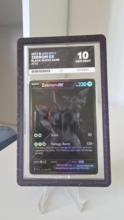 Zekrom EX 172/086 Black Bolt SIR Ace 10 Gem Mint Pokemon TCG Card - Image 1