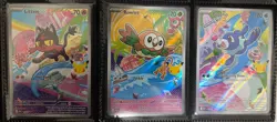 Pokemon TCG First Partner Illustration Collection Series 1 Gen 7 Starters Set - Image 1