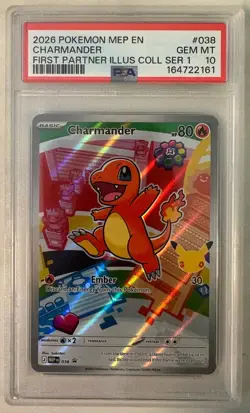 PSA 10 Charmander #038 2026 Pokemon TCG English First Partner Promo - Image 1