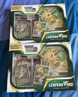 Pokemon TCG Leafeon Vstar Special Collection Box x2 - Brand New Sealed - Image 1