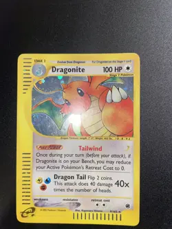 Pokemon EXPEDITION - #9/165 Dragonite - Holo - ENG - Moderately Played - Image 1