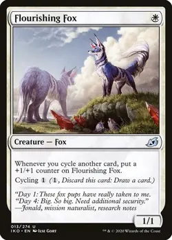 Flourishing Fox 2x FOIL IKO MTG Ikoria Uncommon MINT white - Image 1